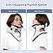 Cervical Traction Device, Lightweight & Adjustable Neck Stretcher for Neck Support, Cervical Neck Traction Device for Home Use, Neck Pain & Tension Relief (White)
