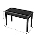 SONGMICS Duet Piano Bench with Padded Cushion and Storage Compartment, Piano Chair Seat, 13.4 x 29.1 x 19.7 Inches, Ink Black ULPB75BK