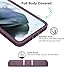 Dahkoiz for Samsung Galaxy S21 FE 5G Case, and Glass Screen Protector, Dust Proof Port Cover, Full Body Protection Durable Rubber Cover Phone Case, Purple