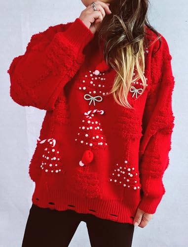 Image of OMEWEE Halloween Sweaters for Women 2024 Womens Ribbed Cuffs Pullover Sweaters Knit Baggy Fall Sweaters for Women
