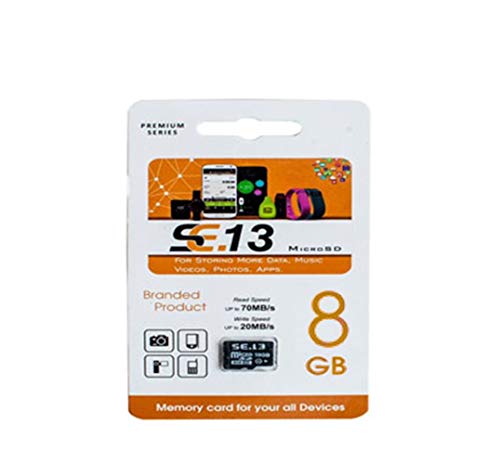 Image of Micro 8 GB SD Card Memory Card Class 10, Read Speed 70MB /s and Write Speed 20MB /s for All Devices -Pack of 1