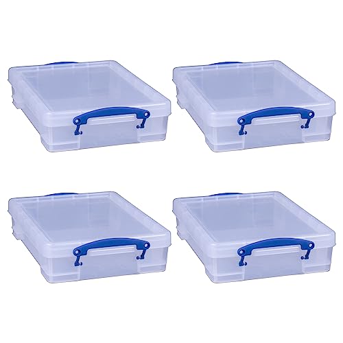 Really Useful Box 4 Liter Plastic Stackable Storage...