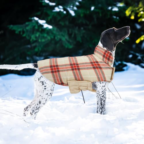 Image of Kuoser Waterproof Dog Coat, Warm Reversible Dog Jacket with Leash Hole