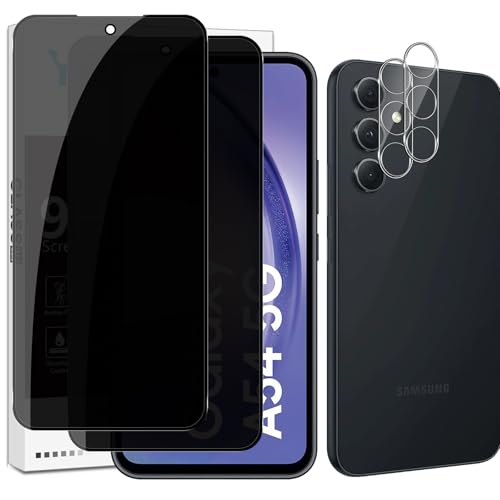 Thumbnail - Yenwen Sichtschutzfolie für Samsung Galaxy A54 5G für Panzerglas, 2 Stück Sichtschutz und 2 Stück Kameraschutz, 9H Härte...
