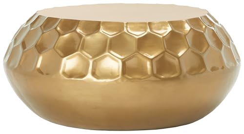 Safavieh FOX3235A Home Collection Roxanna Brass Coffee Table, Antique Bronze