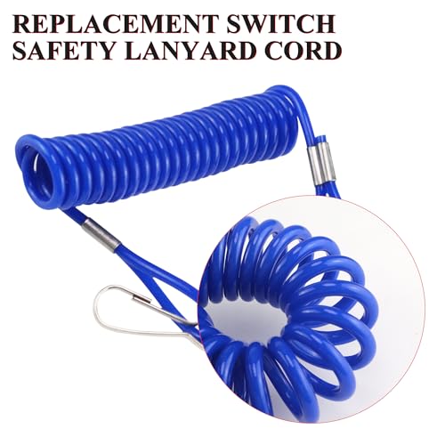 Image of Pack of 3 Boat Kill Switch Lanyard Blue for Outboard Motor | Tether Emergency Engine Stop Safety Jet Skis Universal Stop Switch Cord