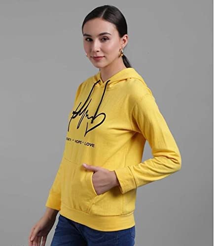 Image of Women's Printed Sweatshirt with Hoodie- Abstract Print-Stylish Pullover for Girls and Women