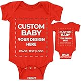APPARELYN Custom Baby Bodysuits - Unique Design - Personalized Bodysuits for Newborns for Baby Showers, Announcements, or Birthdays