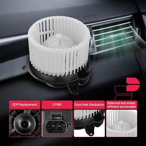 Image of BDFHYK AC Heater Blower Motor Fan 700101 Compatible with Cadillac Escalade EXT,Compatible with Avalanche Silverado Sierra 1500 2500 3500 HD Classic,HVAC Blower Motor Assembly 15-80387 PM9201