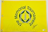 WINNER VIKTOR HOVLAND SIGNED THE MEMORIAL TOURNAMENT GOLF PIN FLAG AUTOGRAPH BECKETT AUTHENTICATION K78