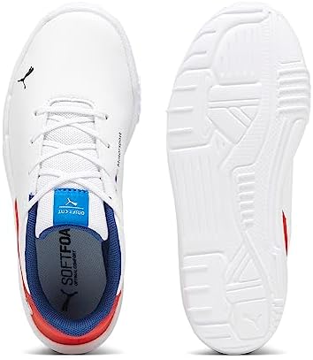 PUMA BMW M Motorsport Drift Cat Decima Hook and Loop Sneaker, White-Pro Blue, 13 US Unisex Little Kid | Image 2