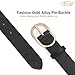 JASGOOD 3 Pack Women’s Leather Belts for Jeans Pants Fashion Ladies Belt with Gold Buckle