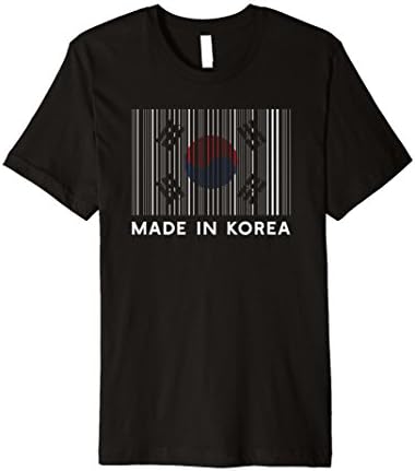 Made in Korean Shirt Funny Barcode Tee Korea American Gift Premium T-Shirt