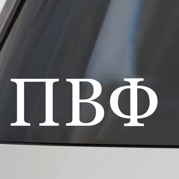 Image of Sorority Shop Pi Beta Phi Car Decal Sticker- Greek Letters Design, Officially Licensed Pi Beta Phi Sorority Window Sticker