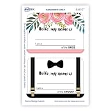 Avery Premium Wedding Guest Name Tags, Bride and Groom, No Lift No Curl, 36 Handwriteable Name Stickers