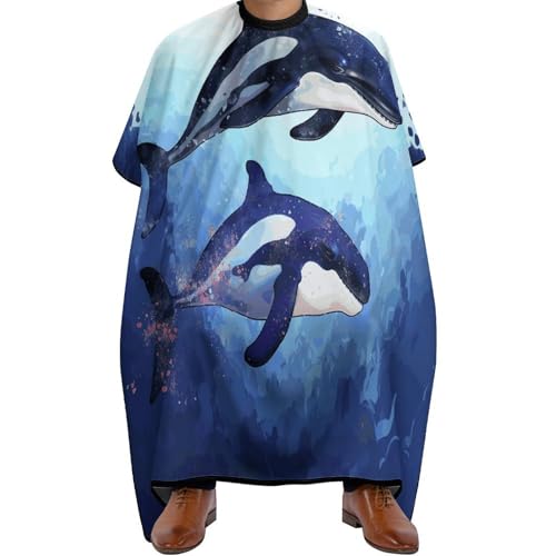 Capa para corte de cabello Orca Killer Whale ajustable miniatura 1