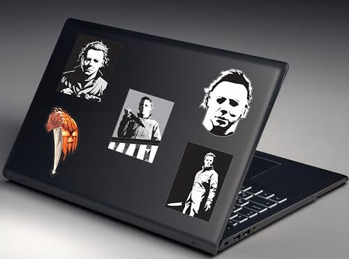 Image of Elektroplate Michael Myers Slasher Iconic Scenes Dynamic Car Decal Set of 5 | Officially Licensed Halloween, Weatherproof Automotive Grade Horror Movie Vinyl Sticker for Water Bottle, Laptop & More