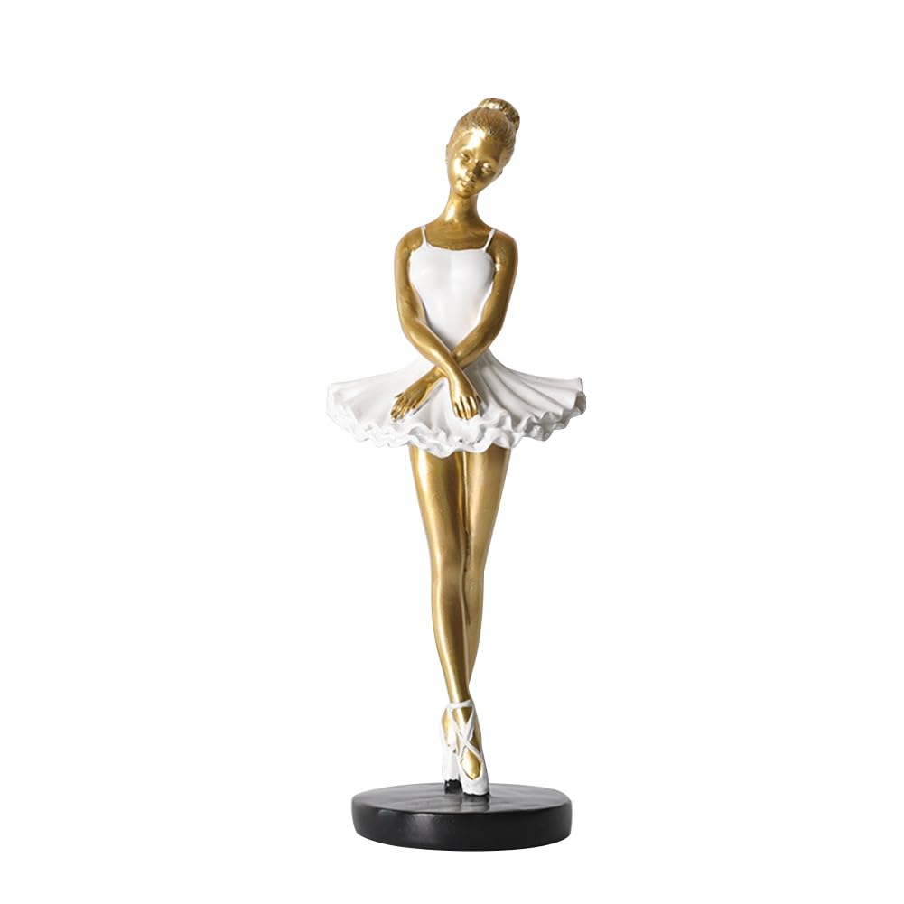 CTRLZS 1 PCS Ballet Dancer Ornament,Dancing Girl Statue, Art Ornaments,Decor Elegant for Bedroom Desktop Windowsill Room Easy to Use B