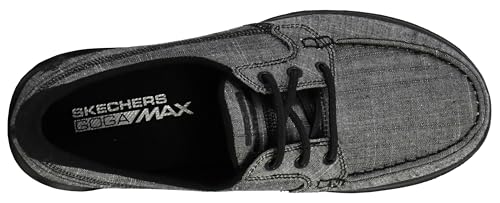 Image of Skechers Womens Go Walk Lite - Isla Boat Shoe, Black /Black, 8 M US