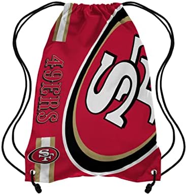 FOCO San Francisco 49ers NFL Big Logo Drawstring Backpack