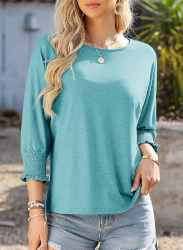 Dokotoo Womens Tops Long Sleeve Shirts for Women Spring 2026 Spring 2026 Fashion OutfitsTrendy Cute Ladies Tees Spring Tops Blouses for Women Dressy Casual Business Tops Women's T-Shirts Tshirts - Thumbnail 5