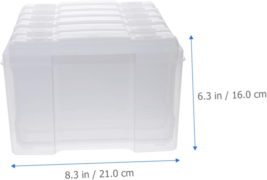 STOBOK Multi-functional Photo Storage Box Card Organizer Box for Greeting Cards Photo Keeper Small Organizer