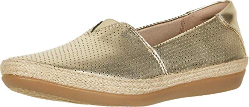 Clarks Women's Danelly Sky Shoe, Champagne Synthetic Metallic, 85 M US