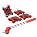 Produktbild Transportroller-Set 5-teilig - 4 Möbelroller & 1 Lastenheber - Je 150 kg Tragkraft - Anti-Rutsch-Beschichtung/Umzugshelfer/Lastenheber/System zum Bewegen von Möbeln Transporter