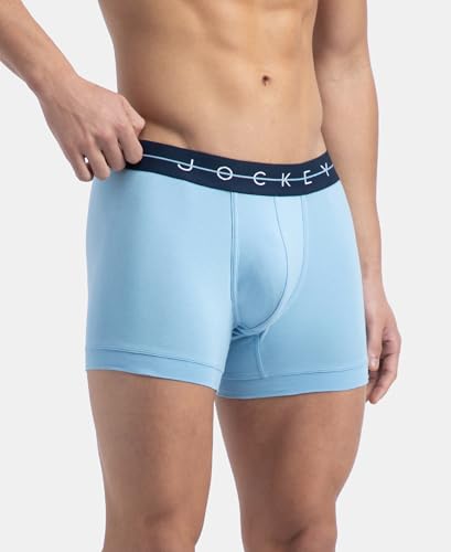 Image of Jockey NY16 Men's Super Combed Cotton Elastane Stretch Solid Trunk with Ultrasoft Waistband (Pack of 2)