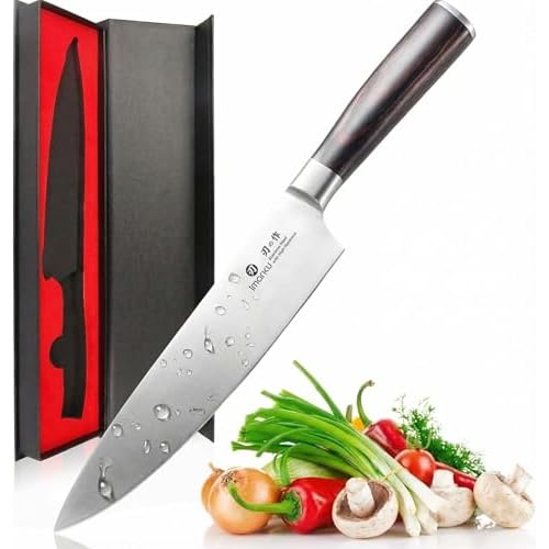 imarku Chef Knife 8 inch, High-Carbon Stainless Steel Pro Kitchen Knife with Ergonomic Handle and Gift Box, Chef's Knives for Professional Use, Gifts