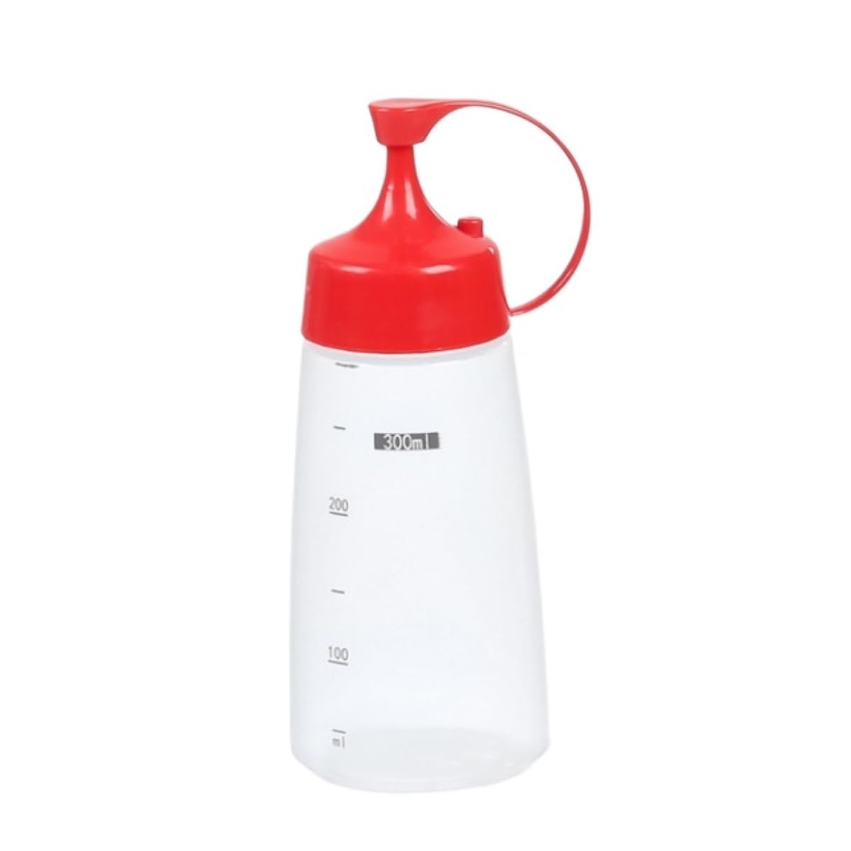 Quetschflasche Squeeze Flasche Quetschflasche, Küchengewürz, Ketchup, Plastiksauce, Kann 5 Flaschen Set Auspressen Saucenflasche(Rood,300ml)