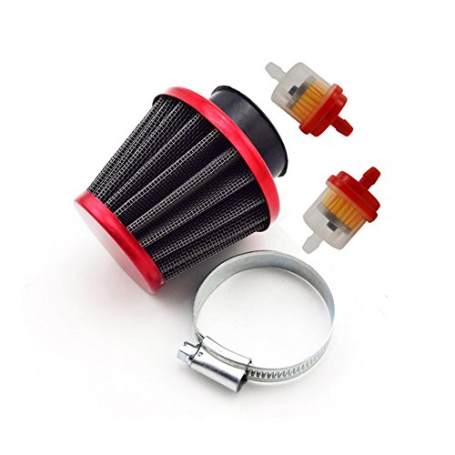 TC-Motor Red Motorcycle 38mm Fuel Filter For 50cc 90cc 110cc 125cc Pit Dirt Bike ATV & GY6 50cc QMB139 Engine Moped Scooter