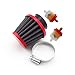 TC-Motor Red Motorcycle 38mm Air Filter Fuel Cleaner For 50cc 90cc 110cc 125cc Pit Dirt Bike ATV & GY6 50cc QMB139 Engine Moped Scooter