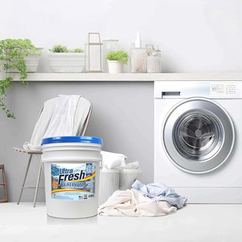 Image of Ultra Fresh 6X Platinum Detergent, 5 Gallon, Fragrance-Free & Dye-Free | Up to 640 Loads per Bucket, for All Machine Types Including HE, Gentle Formula, No Phosphates or Bleach