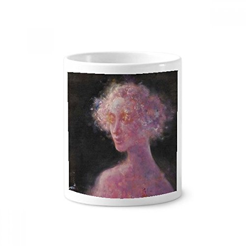 Tasse blanche en céramique Violet XJJ avec motif peinture à l'huile