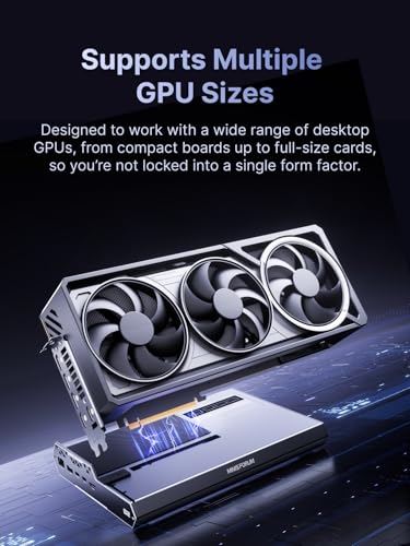 Image of MINISFORUM DEG2 USB4 V2 (TBT5 Compatible) & OCuLink eGPU Dock, 80Gbps Dual-Link External GPU Enclosure with M.2 NVMe Slot, Supports Universal ATX /SFX Power Supplies