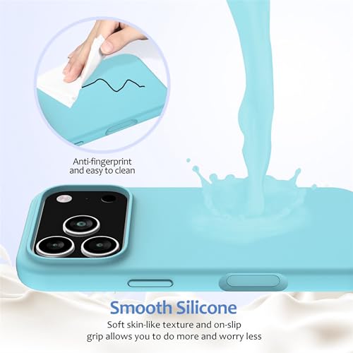 Image of ArmourPro Silicone Back Case for iPhone 17 Pro Max, Soft-Touch Case | Sky Blue
