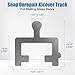 Aluminium Sliding Screen Door Track - Silvery Alloy Bottom Track for Repair & Replacement, Terrace Door Guide (75 Inch)