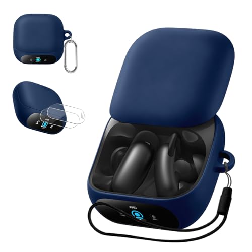 For Anker Soundcore Liberty 5 Pro �p �P�[�X �J�o�[ + 2���t�B���� KONXISA �V���R���P�[�X �ϏՌ� �h���h�o �E�H�b�V���u�� �i�J���r�i�t��+�X�g���b�v�t�� �j ���p���₷�� �����[�d�\ �����^�т����₷���i