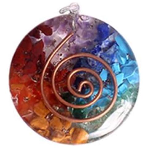 Colgante redondo de cristal terapia orgonite de Quarrybox Cover