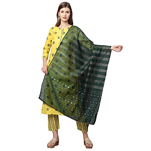 Kurta en coton GoSriKi jaune l'ensemble parfait pour vos journées