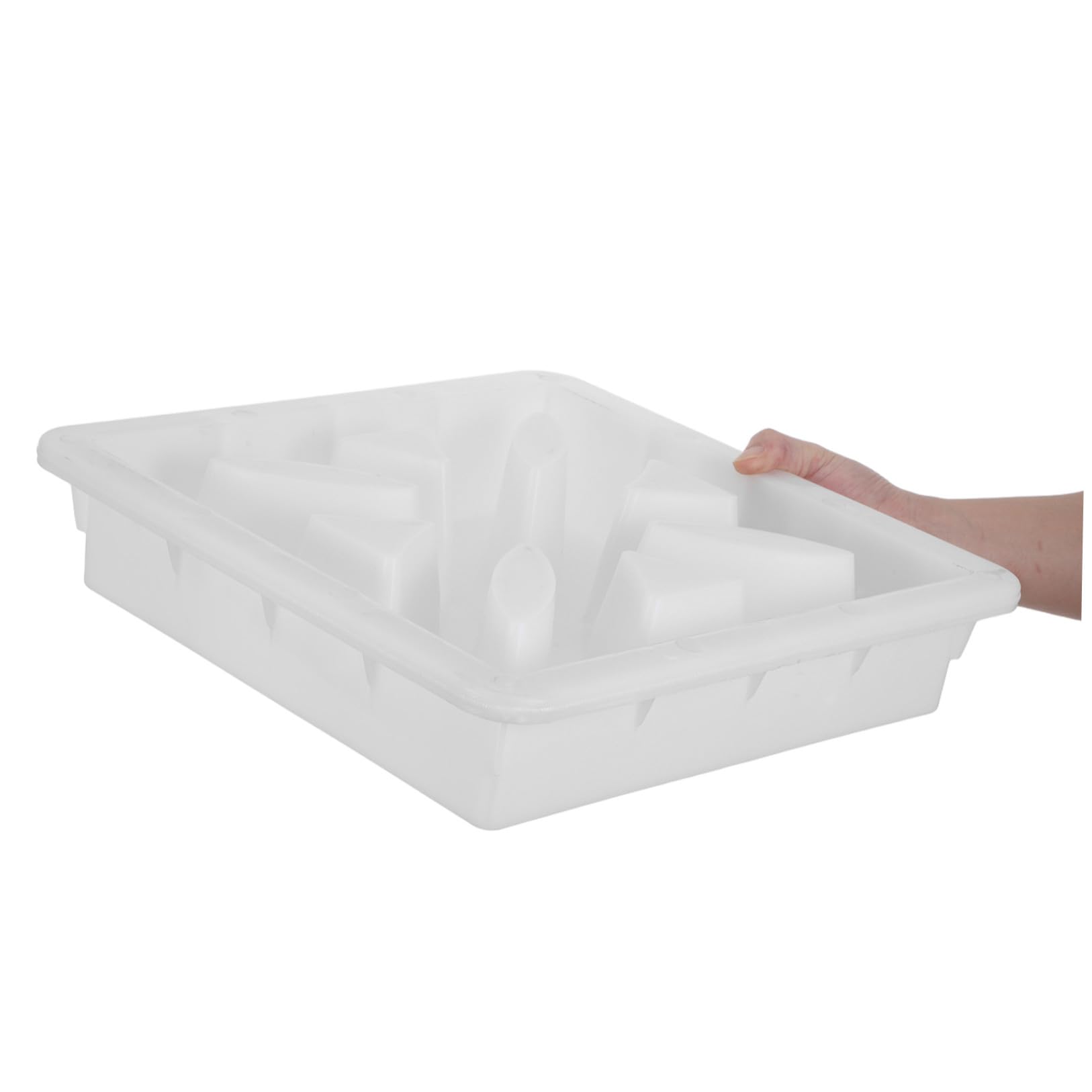 Sewroro Molde para Ladrillos Huecos de Hormigón, Molde de Ladrillo de Hormigón, Plástico Blanco, 35x35x7,5cm, Reutilizable, para Jardinería y Paisajismo Exterior