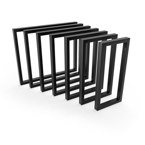 HEVVA Doppelte Waschtischhalterung 20/25/30/35/40/45/50 cm | REUSS | Aufsatz-Waschbecken Halterung, Schwerlastträger, Wandkonsole, Waschtischplatte Unterbau | (2er Set - Schwarz, 40 cm)