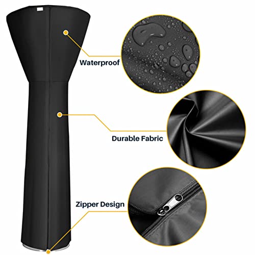 image for veonly Patio Heater Cover Waterproof Patio Heater Cover with Zipper Ou