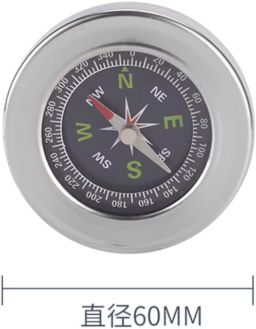 60mm Stainless Steel Chinese Compass English Outdoor Equipment Teaching Supplies