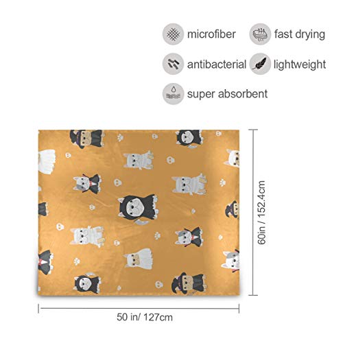 Emelivor Cozy Throw Blankets For Couch - Cute Bulldog Puppy Super Soft Warm Blanket For Bed Sofa Used Lightweight Throws Size 50 X 60 In #TOP2