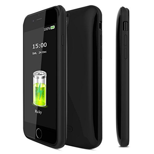 iPhone X Battery Case,Ruky Protable Extended Charging Battery Pack for Apple iPhone X 5.8-inch Phone - 6000 mAh Extended Battery Protective Case Power Pack – (Gold