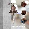 Accessoires de Bar Assortis pour la Maison, Cloche à Main | Cloche en Laiton Murale Suspendue avec Corde Durable | Cloche en Bronze Unique avec des Sons forts idéale pour Noël, réception (6 Pouces) #5