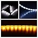 LED Daytime Running Light, DDSKY Car DRL Flowing Turn Singal Light LED Strip Lights Headlight Car Fog Lamp LED White/Amber DRL Strip Pack of 2