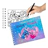Livro de Colorir Stitch&Angel - 50 Páginas A5, Papel 400g, Capa Holográfica e Acetato Protetor - Presente Criativo e Anti-Stress